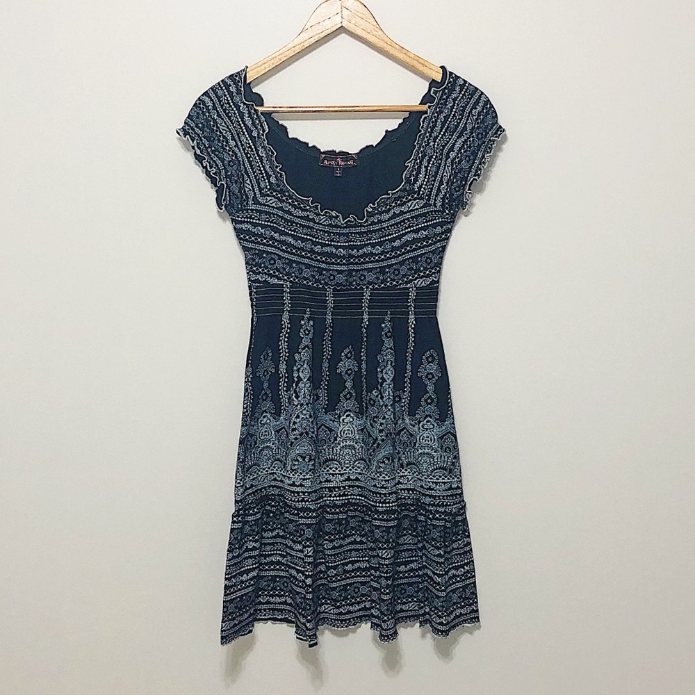 Almost Famous Mini Dress - Small Black White